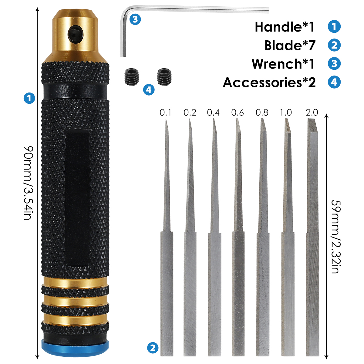 Rc Hobby Line - Model Chisel 7 Blades Tool for