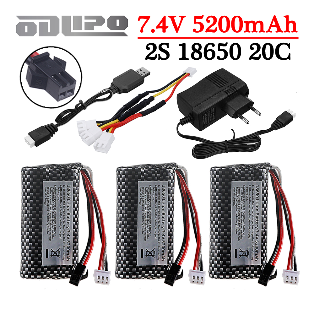 18650 7.4V 5200mAh Li-ion batt – обзор и цена Rc Hobby Charger