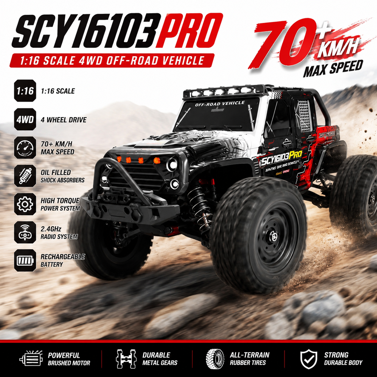 SCY 16103 16103PRO 1/16 4WD Br – обзор и цена Rc Hobby Line